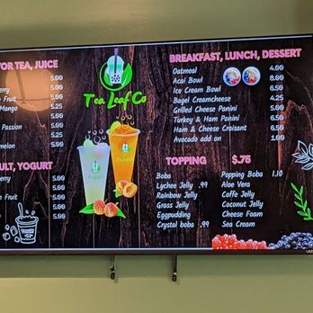 Tea Leaf - Right side of the menu - Coffee & Tea Near Me - Downey, California Tea Leaf - Right side of the menu - Coffee & Tea Near Me - Downey, California