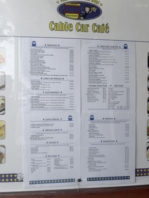 Menu photo 1 Cable Car Cafe South San Francisco, CA Menu photo 1 Cable Car Cafe South San Francisco, CA