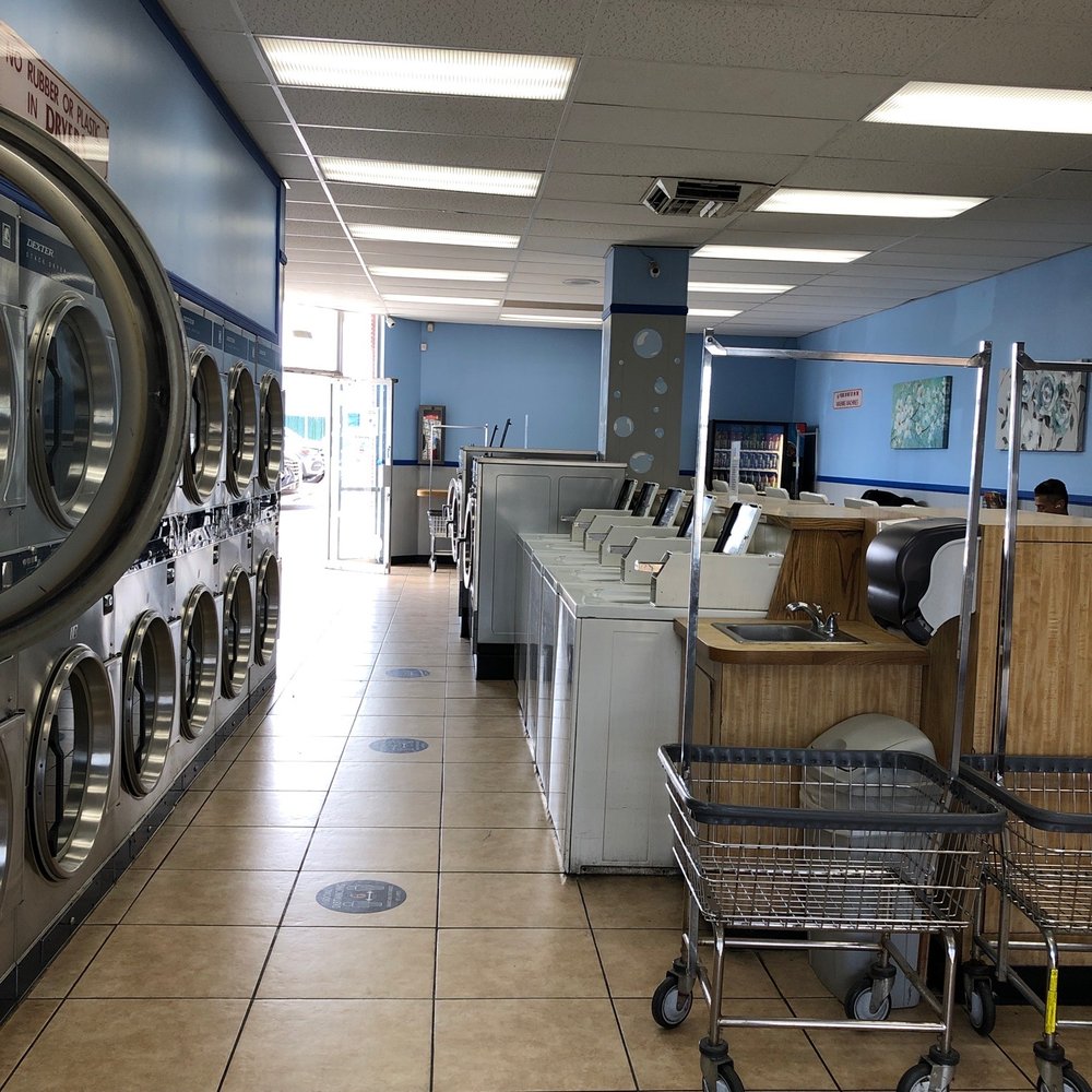 Clean laundromat. Clean laundromat.