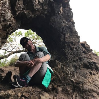 Sleeping Giant Trail - Inside the cave that's just under the Giant's chin - Hiking Near Me - Kapaa, Hawaii