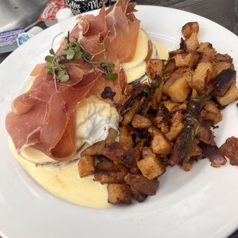 Mama's Egg House - Prosciutto Egg Benedict ( 3 eggs!) - Breakfast & Brunch Near Me - Idyllwild, California Mama's Egg House - Prosciutto Egg Benedict ( 3 eggs!) - Breakfast & Brunch Near Me - Idyllwild, California