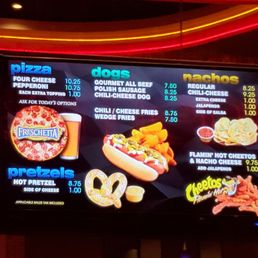 Concessions stand menu Concessions stand menu