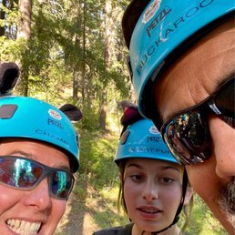 The three of us preparing for our next zip! The three of us preparing for our next zip!