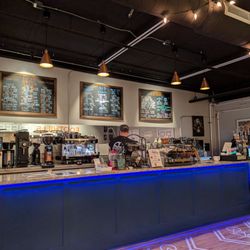Foothills Coffee Shop - Counter and menus