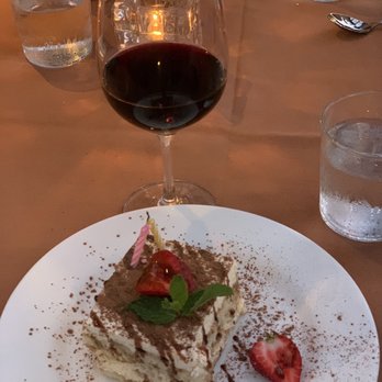 Firenze Trattoria - a piece of cake and a glass of wine - Italian Near Me - Encinitas, California