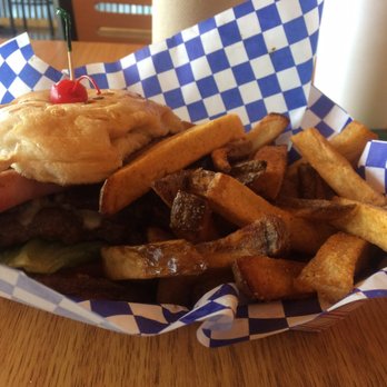 Burger Nation - Hawaiian burger with Swiss on an onion bun with cajun fries - Burgers Near Me - Houston, Texas Burger Nation - Hawaiian burger with Swiss on an onion bun with cajun fries - Burgers Near Me - Houston, Texas