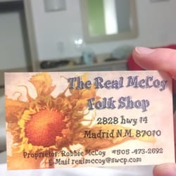 The Real McCoy Folk Shop - Business card