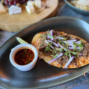 Magic Key Terrace - Magic Key Holder Dining - Quesabirria Flatbread - Wine Bars Near Me - Anaheim, California