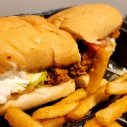 Steamboat Bills - Alligator poboy with fries