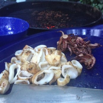 Fish Tales - Montauk day boat squid on the grill - Seafood Markets Near Me - Brooklyn, New York