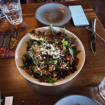 Postino Peoria - Brussel sprouts, arugula, kale salad with grilled chicken skewer - Wine Bars Near Me - Peoria, Arizona Postino Peoria - Brussel sprouts, arugula, kale salad with grilled chicken skewer - Wine Bars Near Me - Peoria, Arizona
