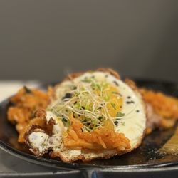 NAMOO Korean BBQ - This is the egg that was on the kimchi fried rice (this is only a small portion of the big pan of kimchi fried rice lol)