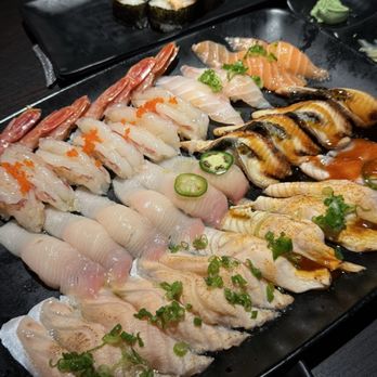 Its Sushi - All the first round sushi we got. The shrimps are amazing! - Sushi Bars Near Me - Roseville, California Its Sushi - All the first round sushi we got. The shrimps are amazing! - Sushi Bars Near Me - Roseville, California
