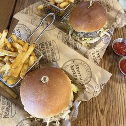 Burger Village - Lamb & Elk Burgers with Cajun Fries