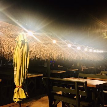 Whiteys Fish Camp - Outdoor Tiki Hut Tables #Fun! - Seafood Near Me - Fleming Island, Florida