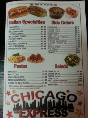 Menu photo 7 Chicago Express Smyrna, TN