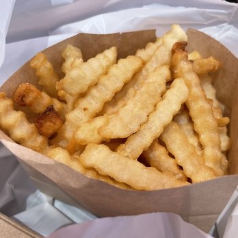 Cluck Kitchen - Crinkle cut fries (old style) They now have waffle fries! - Chicken Shop Near Me - Irvine, California Cluck Kitchen - Crinkle cut fries (old style) They now have waffle fries! - Chicken Shop Near Me - Irvine, California