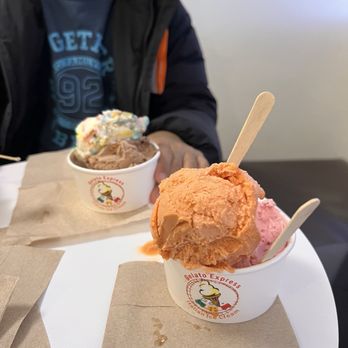 Gelato Express - Birthday cake, Ferrero Rocher, Blood Orange and raspberry - Ice Cream & Frozen Yogurt Near Me - Vancouver, British Columbia