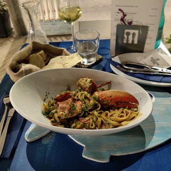Ristorante Enhorabona - Lobster pasta. Gotta fight for all that lobster meat. - Bars Near Me - Alghero, SS
