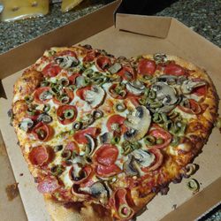 Pizza Hut - Heart-shaped pizza