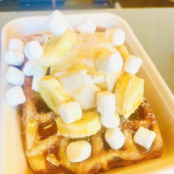 Little Gem Belgian Waffles - 10. Waffle of Warriors with mini marshmallows - Desserts Near Me - Berkeley, California