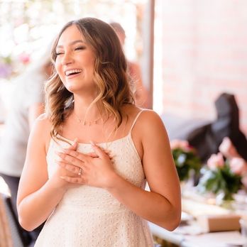 Final Flash Media - Bride loving the bridal shower - Event Photography Near Me
