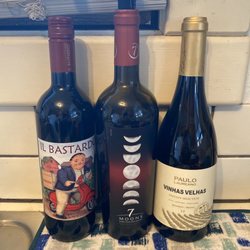 Red blends & a white wine.