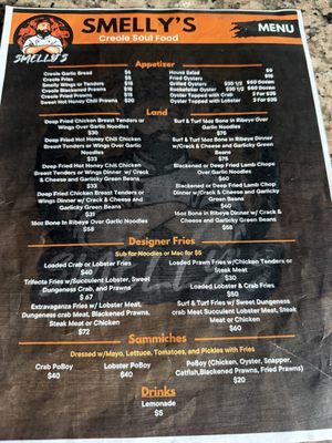 Menu photo 1 Chef Smelly's Oakland, CA Menu photo 1 Chef Smelly's Oakland, CA