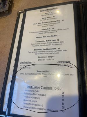 Menu photo 8 Lisa's Cafe Madeira Beach, FL