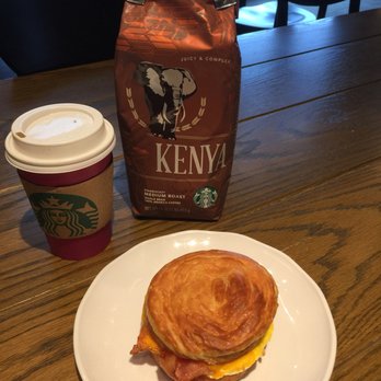 Starbucks - My Kenya medium roast, pumpkin spice latte and bacon, egg & cheese breakfast! Delicious!!!! - Coffee & Tea Near Me - Cary, North Carolina Starbucks - My Kenya medium roast, pumpkin spice latte and bacon, egg & cheese breakfast! Delicious!!!! - Coffee & Tea Near Me - Cary, North Carolina