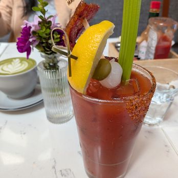 Sweet Maple  - Millionaire's Mary. $16. Vodka, spicy housemade Bloody Mary mix, tajin rim, Millionaire's Bacon. - New American Near Me - Walnut Creek, California