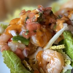 Palmers Fresh Grill - Spicy Shrimp Lettuce Wraps  (Close up)