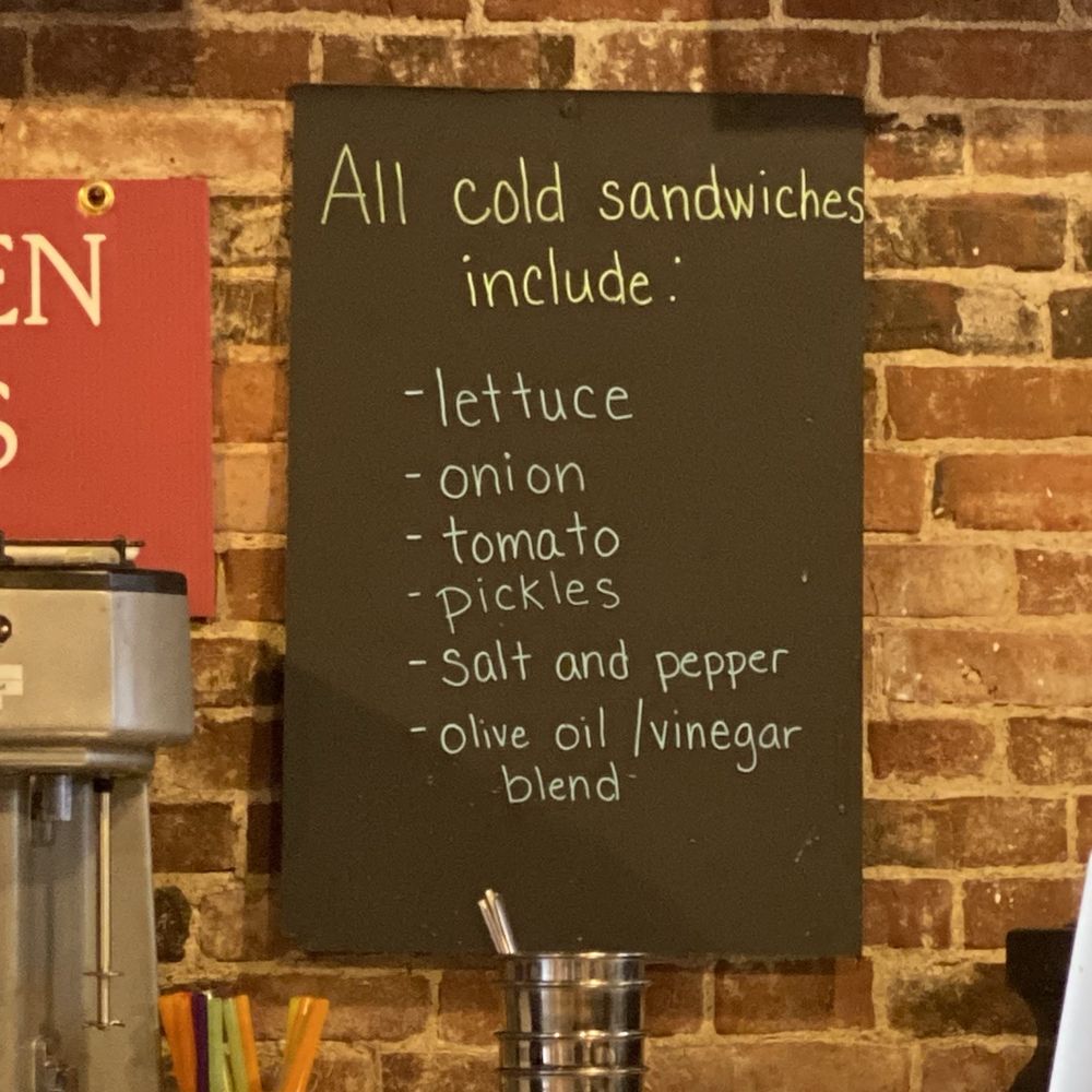 Bangor Sandwich - a menu on a brick wall - Sandwiches Near Me - Bangor, Maine Bangor Sandwich - a menu on a brick wall - Sandwiches Near Me - Bangor, Maine