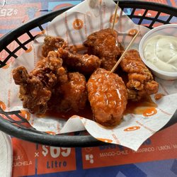 Cerveceria Chapultepec - Boneless buffalo wings. I ordered these three times, and the size of the chicken varies each time.