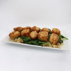 House of Emperor - Pan Seared Scallops over Sticky Rice
