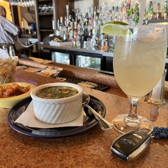 Jalapenos - a drink and a cell phone on a bar - Mexican Near Me - Annapolis, Maryland
