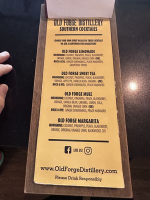 Menu photo 8 Old Forge Distillery Pigeon Forge, TN