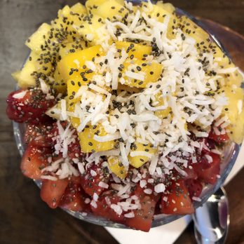Grain And Berry Key West - I always get the same toppings- Half granola, strawberries, mango, pineapple, coconut flakes and chia seeds. - Juice Bars & Smoothies Near Me - Key West, Florida
