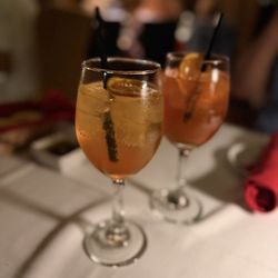 Strawberry Lodge - Alcoholic and non-alcoholic spritz beverages on the menu.