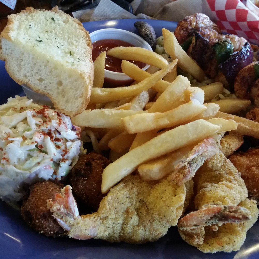 Capt Benny's - Shrimp lovers platter..coleslaw is delicious... Fried shrimp are great. Kabob is banging... Not a fan of the stuffed shrimp. - Cajun/Creole Near Me - Stafford, Texas Capt Benny's - Shrimp lovers platter..coleslaw is delicious... Fried shrimp are great. Kabob is banging... Not a fan of the stuffed shrimp. - Cajun/Creole Near Me - Stafford, Texas