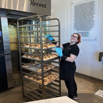 Cookie Society - Addison - Fresh hot cinnamon rolls!!! Smells amazing!!! - Desserts Near Me - Addison, Texas