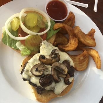 On The Patio - Mushroom Swiss burger - Sports Bars Near Me - Azle, Texas On The Patio - Mushroom Swiss burger - Sports Bars Near Me - Azle, Texas
