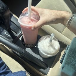 Watermelon Smoothie and Lychee Smoothie with Boba