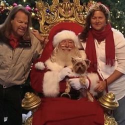 Bob Hope USO Ontario - Happy holidays!!!  Chip hadn't been born yet.... Rocky's favorite time of year and for good reason. He always got what he asked for ~