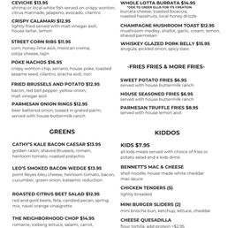 Online menu Online menu