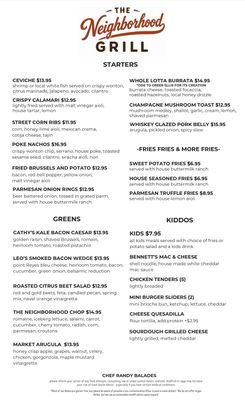 Menu photo 8 The Neighborhood Grill Santa Barbara, CA Menu photo 8 The Neighborhood Grill Santa Barbara, CA