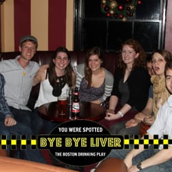 Bye Bye Liver: The Boston Drinking Play - Some awesome Liver Lovers hanging out with the cast after the show!