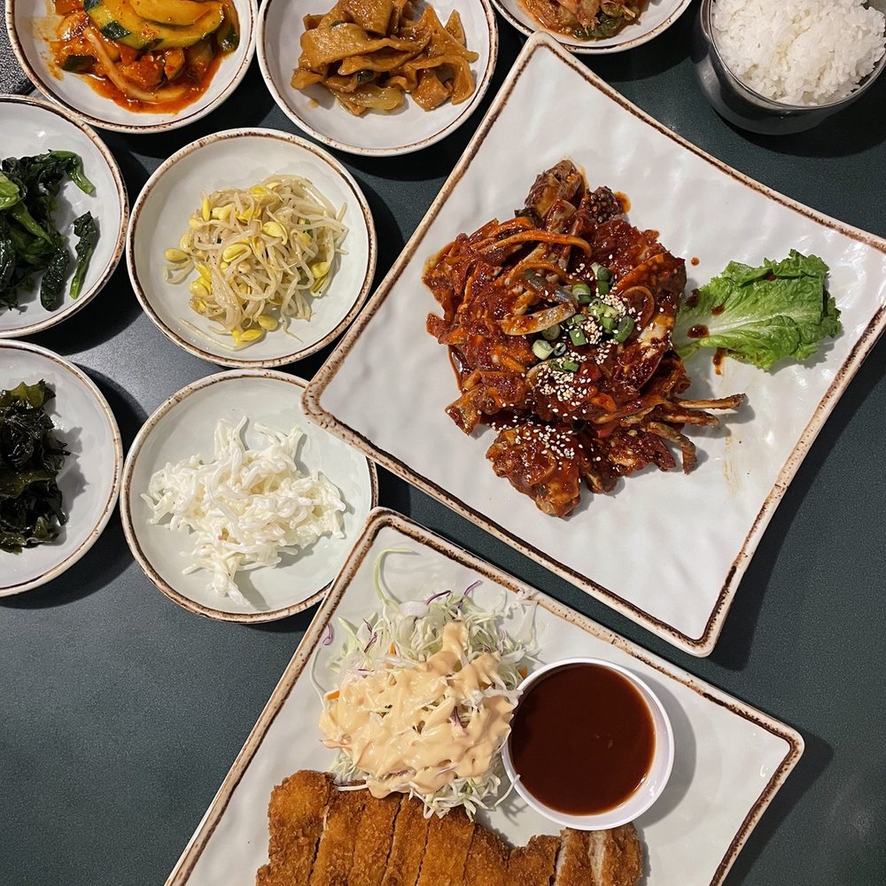 Chicken Katsu and Raw Marinated Crab Chicken Katsu and Raw Marinated Crab