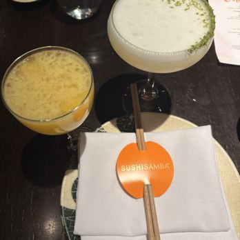 Sushisamba - Nashi (left) and Coconut Matcha Sour (right) - Asian Fusion Near Me - Las Vegas, Nevada