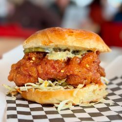 Berkeley Bowl West - Yuzu Hot Fried Chicken Sando by Chef Tommy from Hina Yakitori
